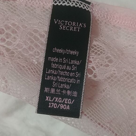 NWOT XL Vintage Victoria's Secret Very Sexy Cheeky Pink/Red Strappy Detail - Picture 8 of 17
